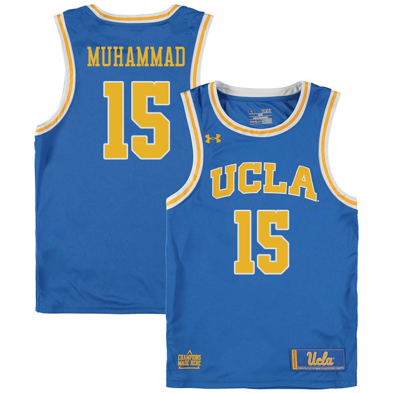 Men #15 Shabazz Muhammad UCLA Bruins College Basketball Jerseys Sale-Blue - Click Image to Close